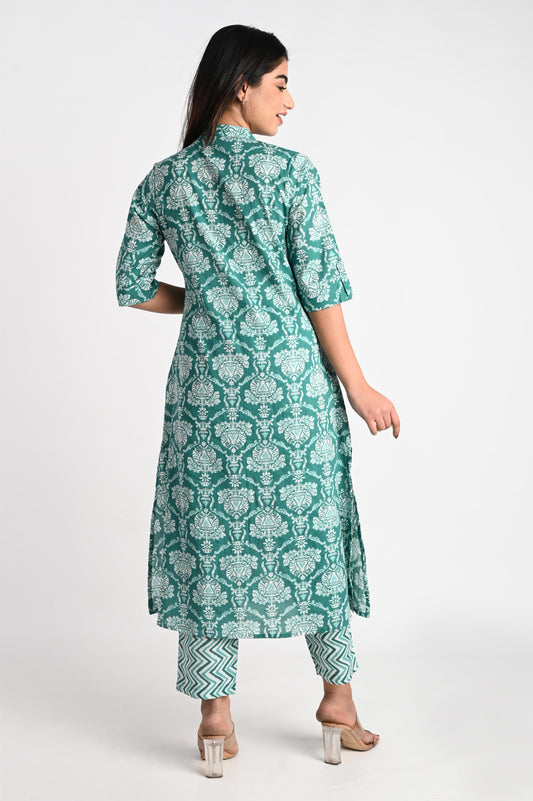 Pure Cotton Printed Kurta Pant Set