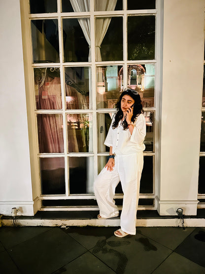 The Textured Off White Co Ord Set