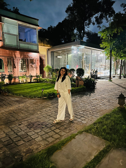 The Textured Off White Co Ord Set